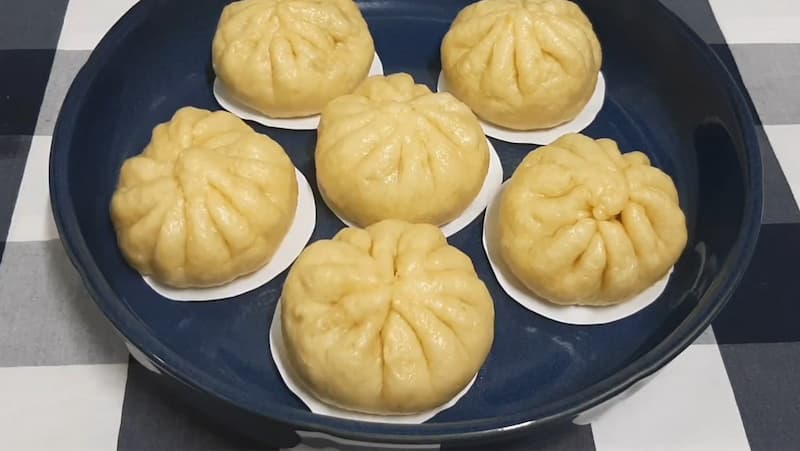 bánh bao chay bằng khoai lang